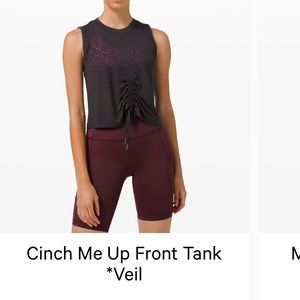 Lululemon cinch me up front tank *veil